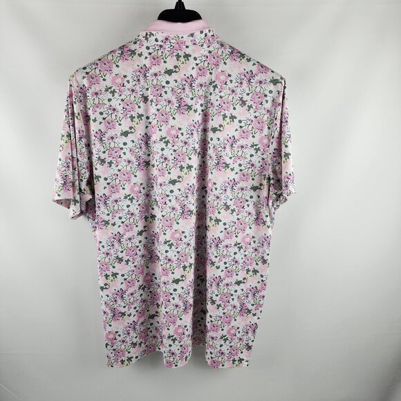 Puma x Arnold Palmer Shirt Mens XL Multi Floral S/S Golf Polo Hawks View Logo - Picture 2 of 8